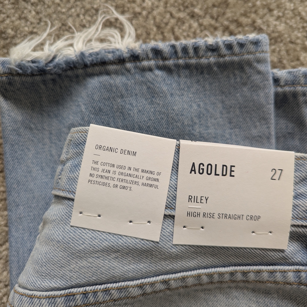 NWT AGOLDE RILEY HIGH RISE STRAIGHT CROP